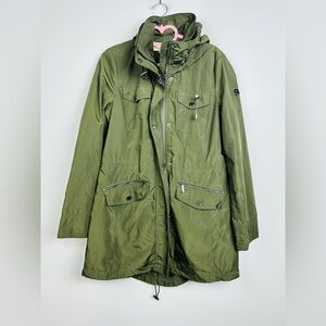 MICHAEL Michael Kors Woven Anorak Green Utility Jacket Size Small